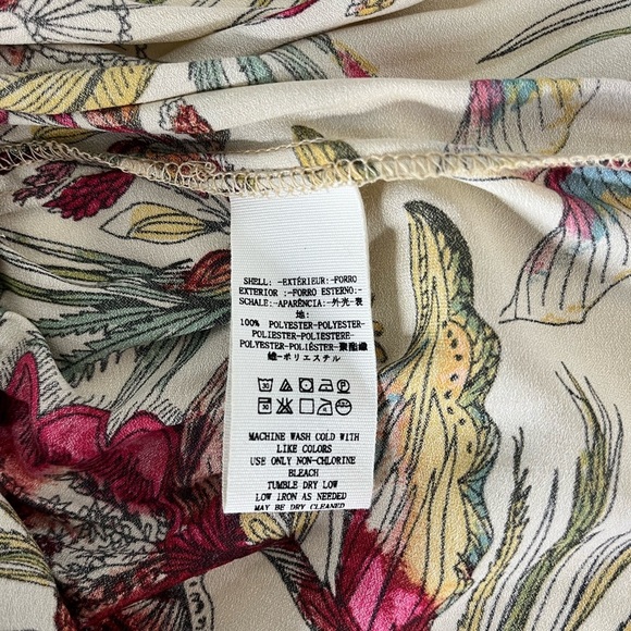 Free People Haze Floral Printed Tunic Tank Size Small Neutral Multi Hummingbird - Picture 8 of 9